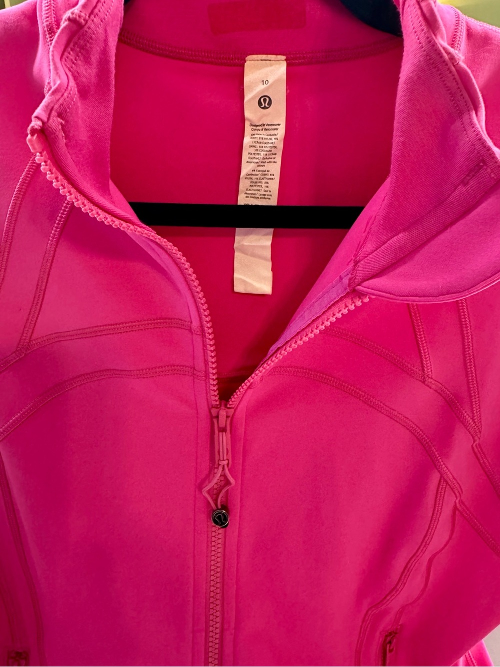 Lululemon Define Cropped Jacket Nulu Sonic Pink - Size 10 - Like New Condition - Picture 13 of 13